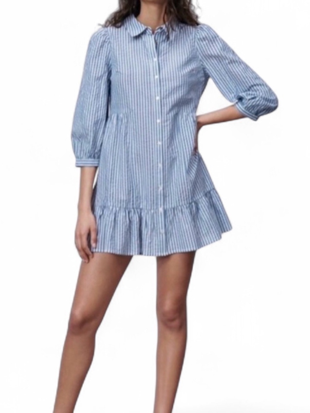 Blue & White Striped Dress